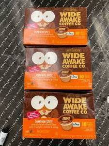 lot 35 image: Wide Awake Coffee Pods Pumkin Spice 3 boxes of 10