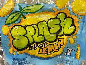 lot 104 image: Splash Blast Lemon Flavored Water 12 Pack