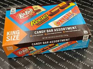 lot 105 image: King Size Candy Bar Assortment 12 Bars                                                            (6inbox)