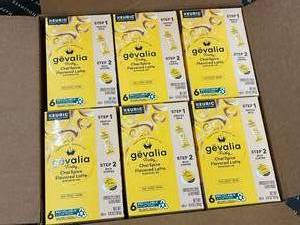 lot 123 image: Gevalia Chai Latte Keurig 6 boxes