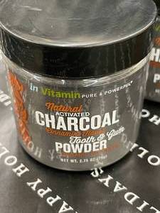 lot 166 image: Activated Charcoal Tooth Powder Cinnamint 4 X 2.75oz Jars