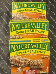 lot 406 image: Nature Valley Cashew Granola Bars 3 Boxes
