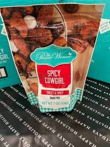 lot 137 image: Spicy Cowgirl Sweet and Spicy Snack Mix 2 Boxes 8 Bags