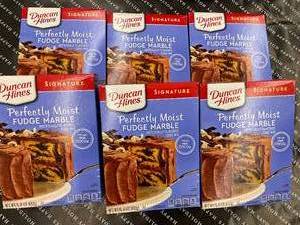 lot 195 image: Fudge Marble Cake Mix 6 Boxes
