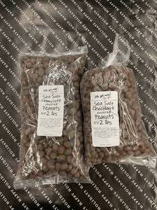 lot 378 image: Sea Salt Chocolate covered Peanuts 2 X 2LB bags