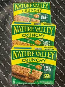 lot 404 image: Nature Valley Oats and Honey Granola 3 Boxes