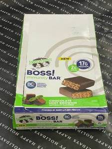 lot 618 image: Boss Immunity Bar 12 Bars Mint Choc