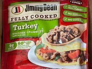 I-K. Jimmy Dean Turkey Sausage Crumbles Box of 6 X 9.6oz Bags