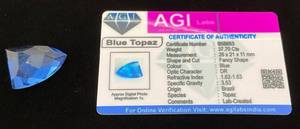 lot 28 image: AGI Labs 37.70 Cts Blue Topaz With COA