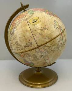 lot 50 image: Vintage Globe With Metal Base (Very Good Condition)