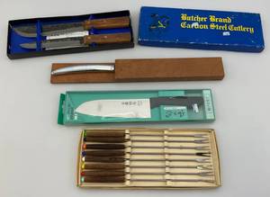 lot 56 image: Misc. Cutting Knives Including Butcher Brand & More