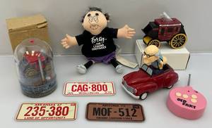 lot 57 image: Misc. Vintage Items Including Collector License Plates & More