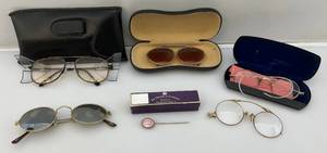 lot 59 image: Misc. Vintage Glasses Including 110th 12K gold Filled & More
