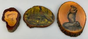lot 83 image: Misc. Slab Wood Wall Dcor