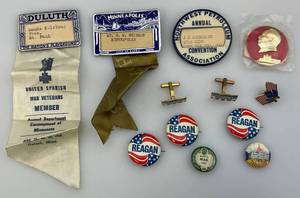 lot 91 image: Vintage Political Buttons & More Including Northwest Petroleum Association