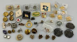 lot 93 image: Misc. Vintage Pins Including Military & More