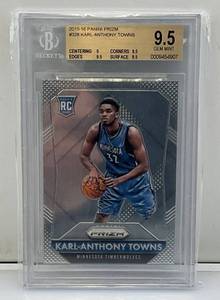 lot 193 image: Beckett Graded (9.5) 2015-2016 Panini Prizm #328 Karl Anthony Towns Rookie Card