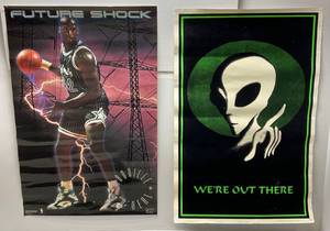 lot 207 image: Vintage Posters Including Alien Were Out There Velvet Poster 23 x 35