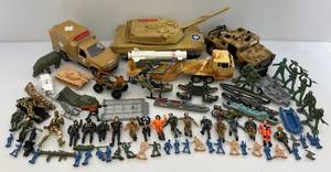 lot 236 image: Misc. Vintage Army Toys Including Lanard Action Figures & More (Pre-owned Missing Some Parts)
