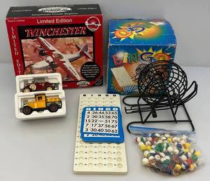 lot 253 image: Misc. Vintage Toys Including Limited Edition Winchester Grumman Goose Airplane Bank (NIB) & More