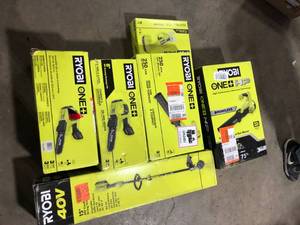 Lot of Assorted Ryobi Lawn Care Items Various Models and Conditions  Customer Returns See Pictures
