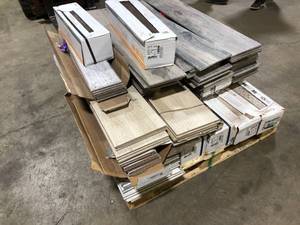 Pallet of Mixed Assorted Porcelain Flooring  Various Models and Conditions Customer Returns See Pictures