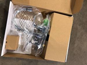 4-in Centerset 2-Handle bathroom faucet with plastic push pop up in Chrome  Customer Returns See Pictures