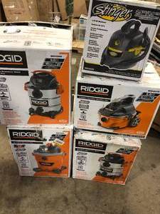 Lot of Assorted WetDry Shop Vacs Various Models and Conditions Customer Returns See Pictures