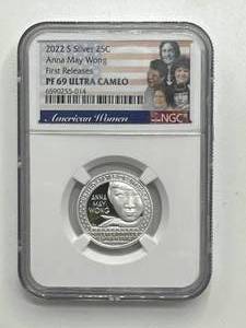 Anna May Wong Silver Quarter PF69