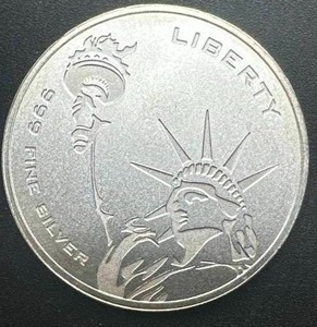 1oz .999 Silver Liberty Round