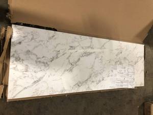 Hampton Bay 6 ft. L x 1-18 in . T Configurable Laminate Countertop in Matte Marmo Eracle with Square Edge see pictures