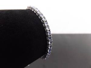 NEW .925 Sterling Silver Amethyst Crystal Bolo Bracelet