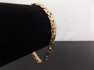 .925 Sterling Silver Fancy Link Vermeil Bracelet