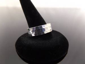 NEW .925 Sterling Silver Hand Hammered Band Ring Size 9