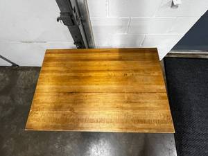 Butcher Block Table on Wheels with Drawer 36h x 30w x 20d