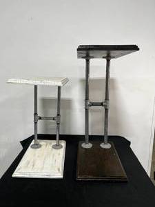 Two Industrial Style End Tables