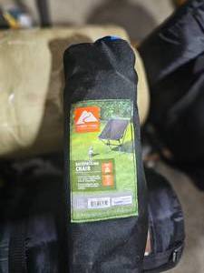 Lot of 3 Sleeping Bags and 2 Camp Chairs