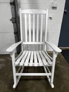 White Wooden Rocking Chair