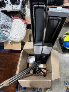 Threshold Industrial Style Curtain Rods (2), Silver Curtain Rod, Curtain HooksClips, Towel Racks w Hooks, and more