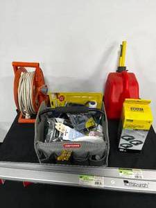 24 Edge Guide, 50 Edge Guide, Spigot Attachments, Gas Can, Rolled Extension Cord, Tool Carrier w Misc. Tools and Painting Supplies Included