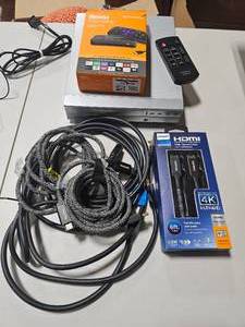 DVD Player, Roku Premier & HDMI Cables - untested