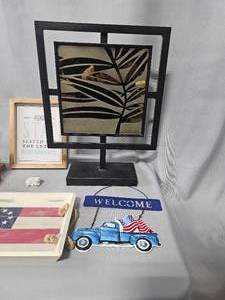 Various Decor Signage, Bamboo Leaf Picture, Vases, Basket, ETC