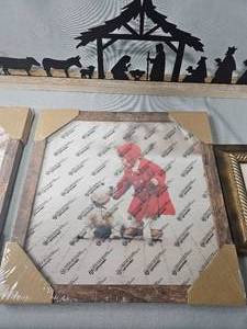 Metal Nativity Display, Various Frames (nip) & Bible Verse Picture