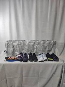 Womens Size 7 Shoes and Hanging Shoe Rack