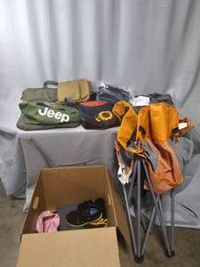 Bags  Folding Camp Chair  Womens Sweatshirts  Hats  Shirts - Mostly SZ ML