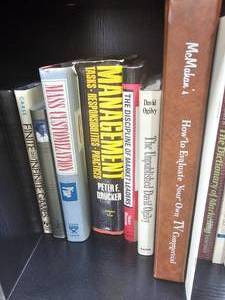 Various Marketing Books - Entire Shelf Goes