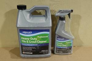 lot 137 image: Aqua Mix Heavy Duty Grout Cleaner 24oz Spray Bottle with 1 Gallon Refill