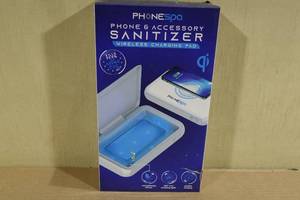 lot 231 image: Phonespa Wireless Charging Pad & Sanitizer