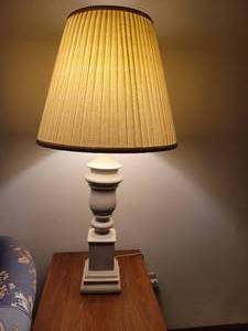 lot 32 image: White Lamp with Shade
