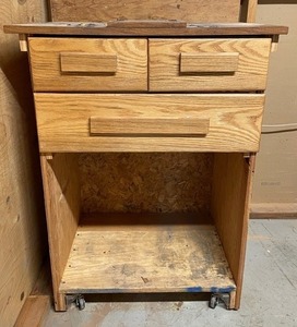 lot 190 image: Handcrafted Workbench with Storage Drawers